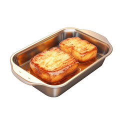 Greasy fat on roasting pan