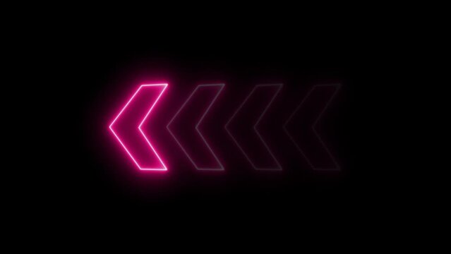 abstract neon arrow loading animation background 4k  