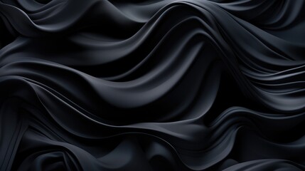 Obraz premium Waves of charcoal satin fabric