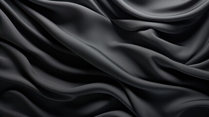 Obraz premium Waves of charcoal satin fabric