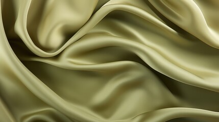 Fototapeta premium Waves of khaki satin fabric