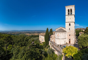 Assisi Chiesa di Santa Maria Maggiore - obrazy, fototapety, plakaty