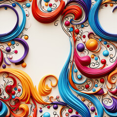 Obraz premium Funky doodles psychedelic repeat pattern