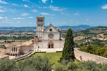 Assisi Basilika San Francesco - obrazy, fototapety, plakaty