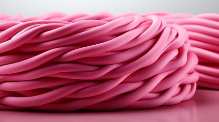 Generative AI. Close up of pink yarn fibers