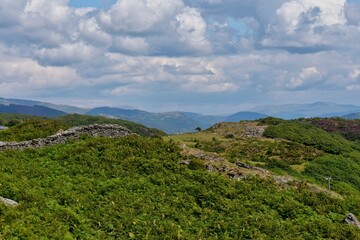Obraz premium view of the mountains and sky