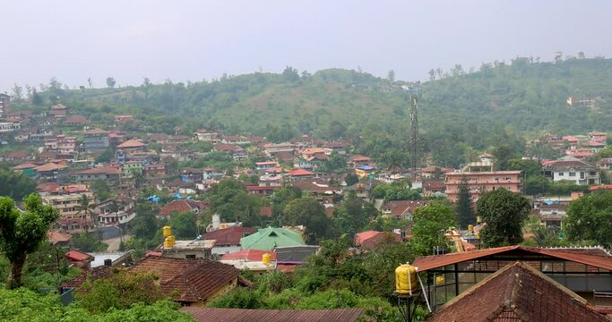 Madikeri town is famous tourist destination in the state of Karnataka, India, known for its weather and coffee plantation.