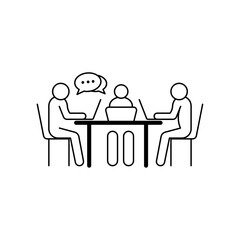 Co-Working, Co-Working space icon.