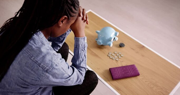 African American Woman Financial Crisis