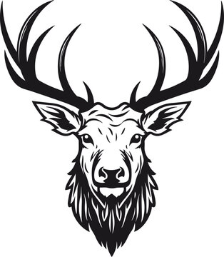 Deer logo design for poster or t shart design background 