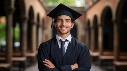 portrait of a young white male student graduate
