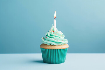 Milestone Celebration: Cupcake with 1 Candle
