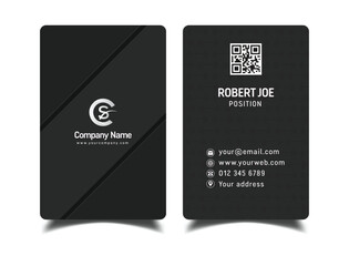 Fototapeta na wymiar Black Monochrome business cards template set