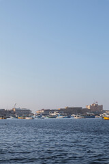 Fototapeta premium view of the port in alexandria