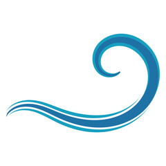 Tropical sea wave, beach holiday logo, wave vacation