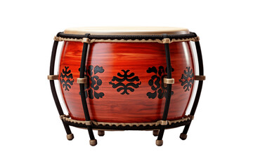 Taiko Drum on a Transparent Background. AI