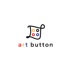 Button logo concept.Vector illustration.