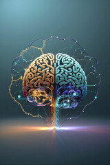 human brain ai model - obrazy, fototapety, plakaty