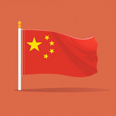 country flag illustration for China, vector style  