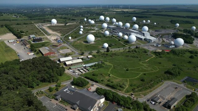 RAF Menwith Hill North Yorkshire, England, provides communications and intelligence to Military defence