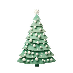 Fototapeta premium Background with a white Christmas tree on a transparent background for postcards banners and posters during Christmas and New Year
