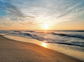 Fototapeta na wymiar Sunrise over Ship Bottom Beach, Long Beach Island, New Jersey