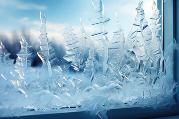 Transcendent Fractals: Immersing in the Whimsical Icy Patterns Painted on a Winter Window