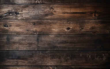 Naklejka premium Dark old wooden table empty texture background