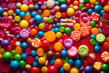 Foto op Canvas close up of colorful candy © Fatima