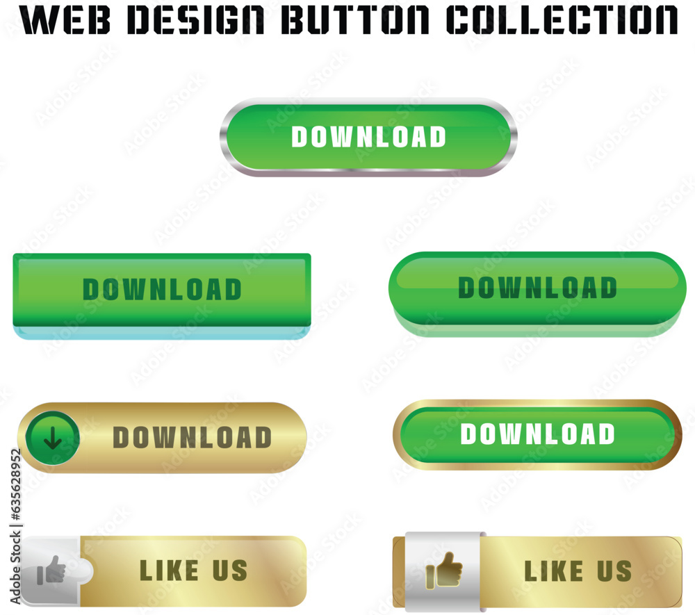 Wall mural buttons for web vector