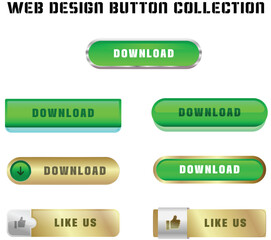 buttons for web vector
