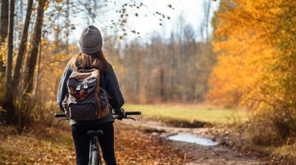 person riding a bike. Generative AI