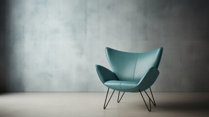 blue armchair in a room. Generative AI