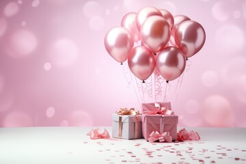 Creative Party Celebration Arrangement With Pink balloon