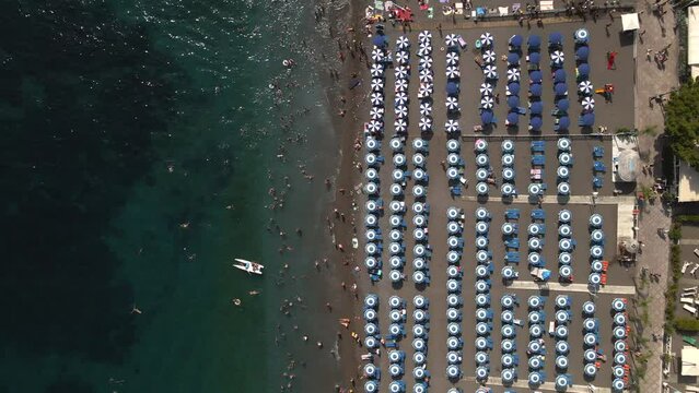 Positano Beach, Amalfi Coast, Italy by Drone 2