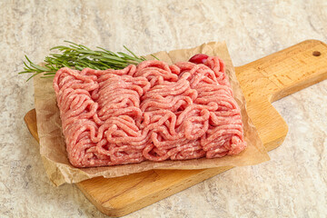 Raw beef minced meat for cooking