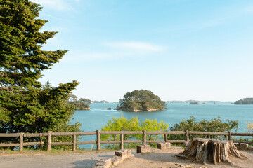 Matsushima bay view from Fukuura island in Miyagi, Japan