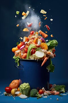 food thrown in the trash