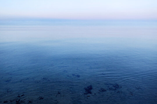 Northern seascape. Tersky coast of the White Sea. Murmansk region, Russia. The White Sea coast in Karelia in summer.