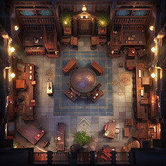 Battlemap Enchanted Library Dungeon Map Battlemap 