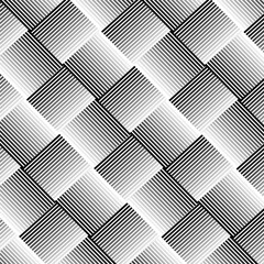Vector abstract geometric pattern in the form of striped squares on a gray metallic background
