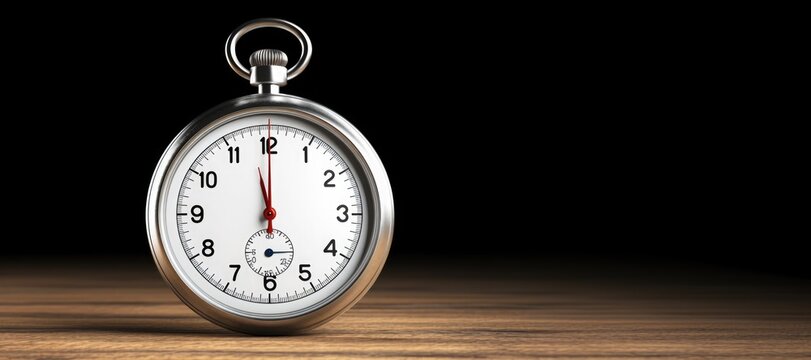 Large stopwatch with a brown and black background.