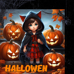 Fototapeta premium Halloween art, KIds halloween jpg files, Halloween print, Halloween decor, Halloween design, Halloween gift, Halloween costume, Clipart