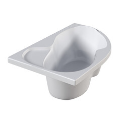 bathtub isolated on a transparent background, 3D illustration, and a CG render