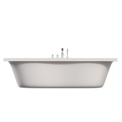 bathtub isolated on a transparent background, 3D illustration, and a CG render
