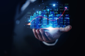 2024 business concept, businessman or engineer Show the trend of driving digital currency to develop online business.	