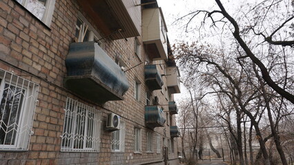 Kyrgyzstan old buildings in Bishkek, 