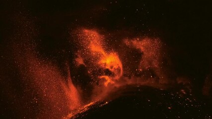 Naklejka na ściany i meble Etna in eruzione 14 agosto 2023