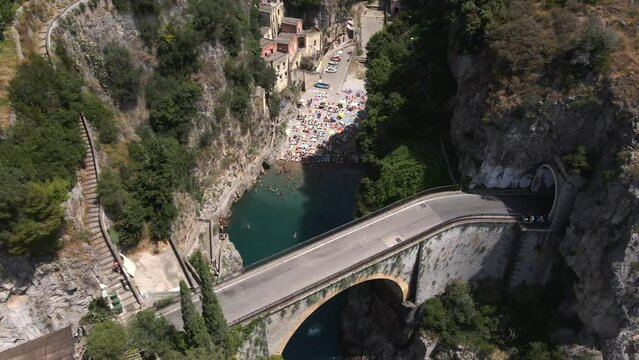 Fiordo di Furore, Amalfi Coast, Italy by Drone 7