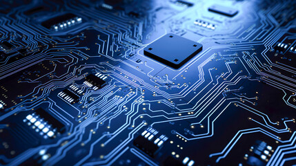 Blue Circuit Board Background